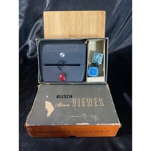 Vintage Busch Stereo Viewer No X-5081 3D Slide Viewer with Original Box GE Flash